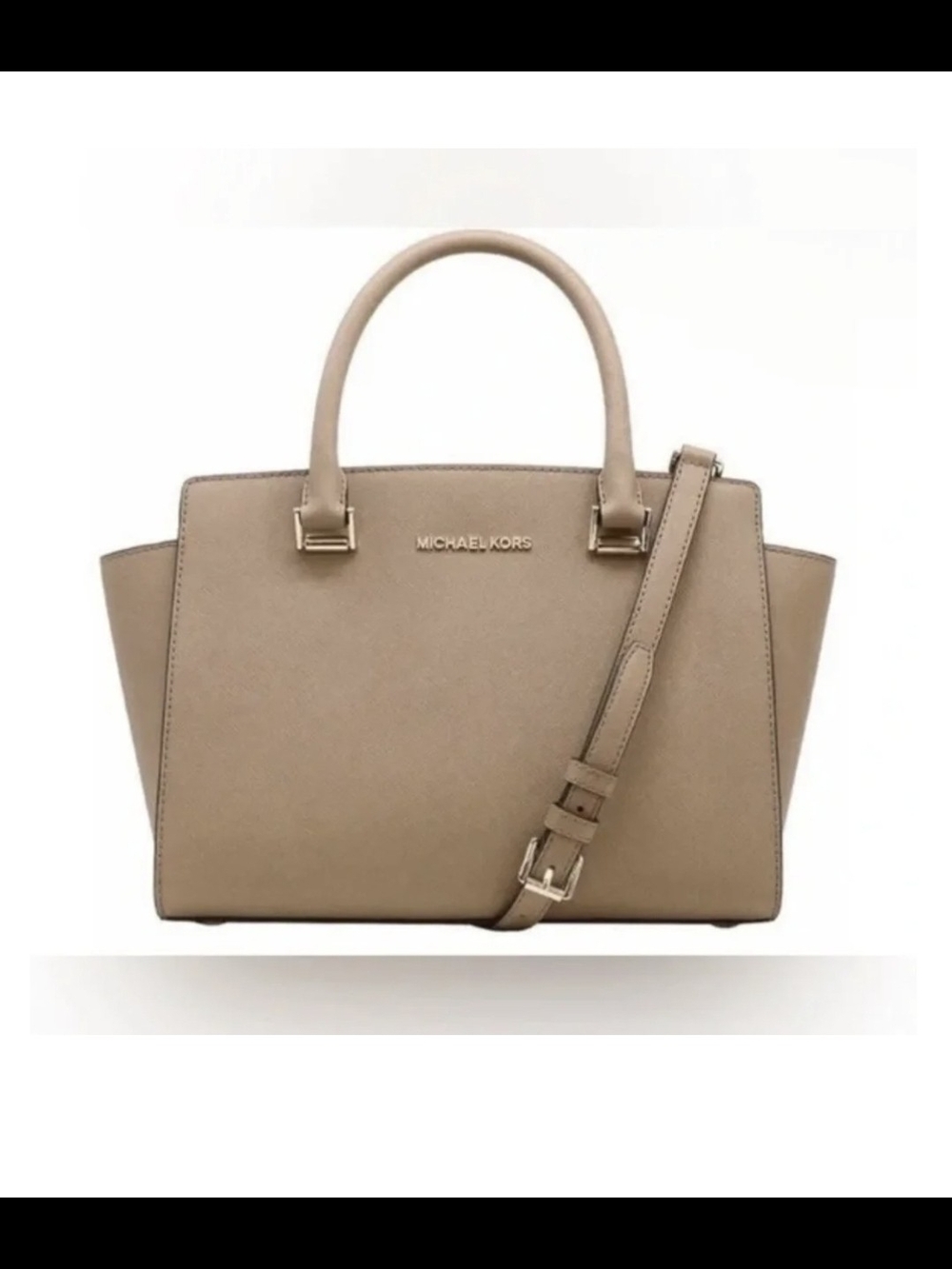 Michael Kors Women's Saffiano Leather Satchel in Dusty Pink